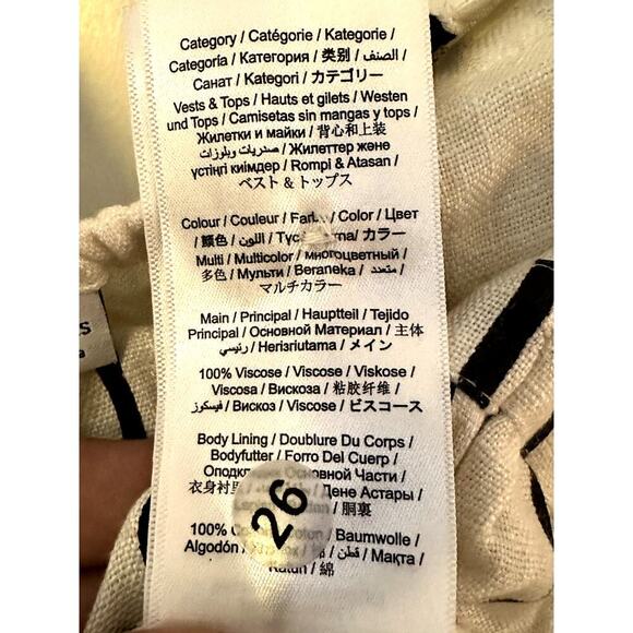 **NWT** Lost Ink – Striped Bardot Top – Ivory/Black Stripe – XS - Picture 3 of 7